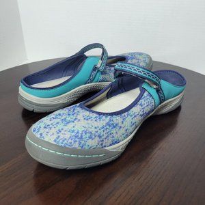 Jambu J. Sport Size 10 Valerie Blue Multicolored Slip On Mules Memory Foam